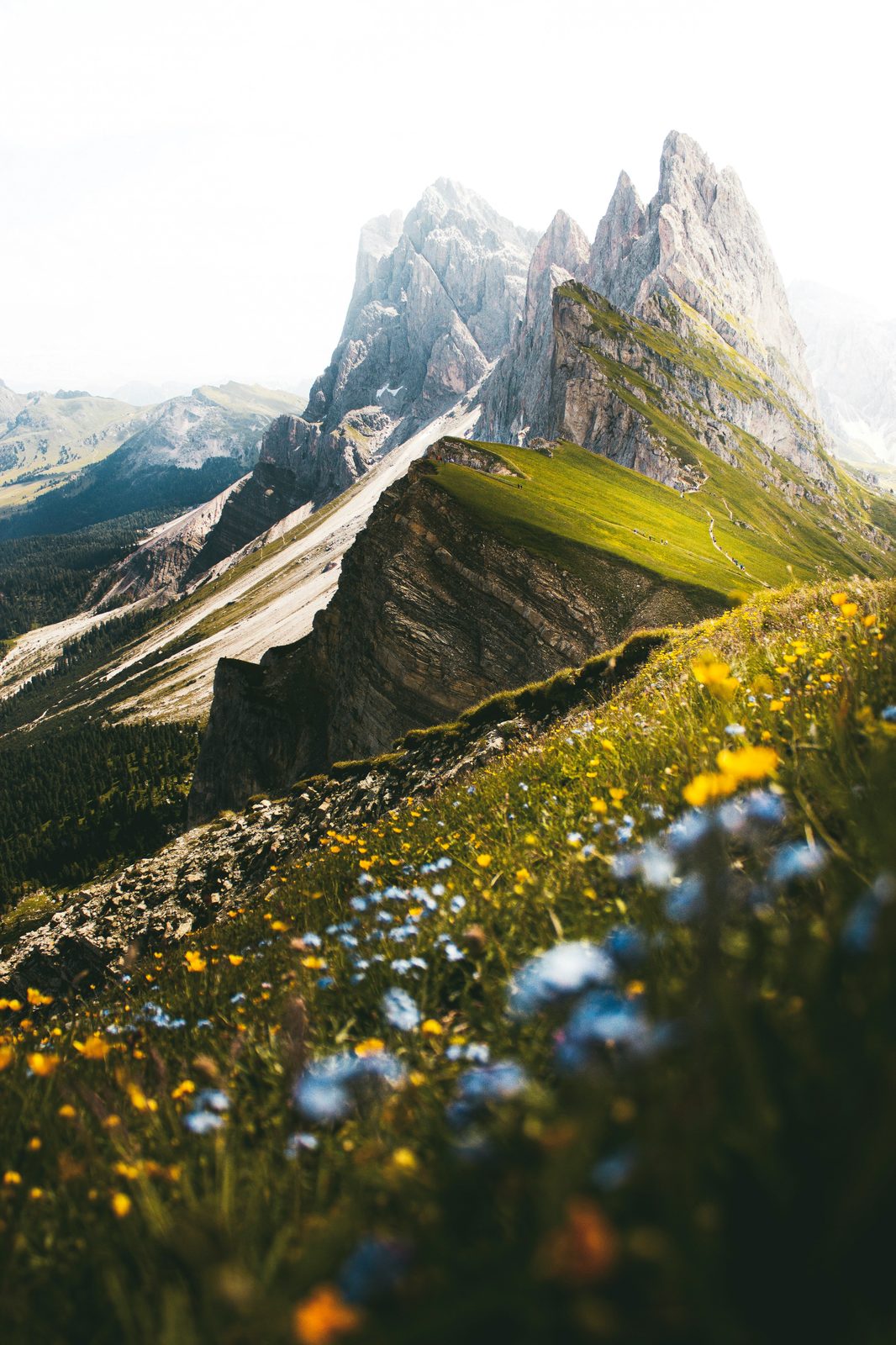 Person vor mächtigem Berggipfel
