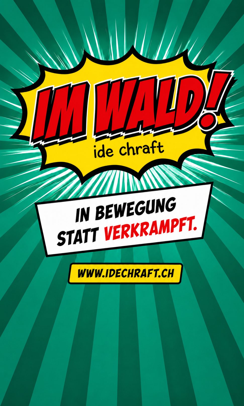 Poster Im Wald – in Bewegung statt verkrampft
